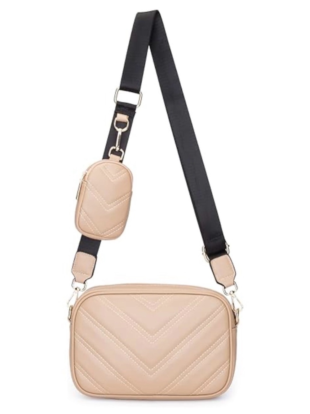 Dania Max faux leather Crossbody Bag with Mini Pouch. 6” length by 9” NWOT